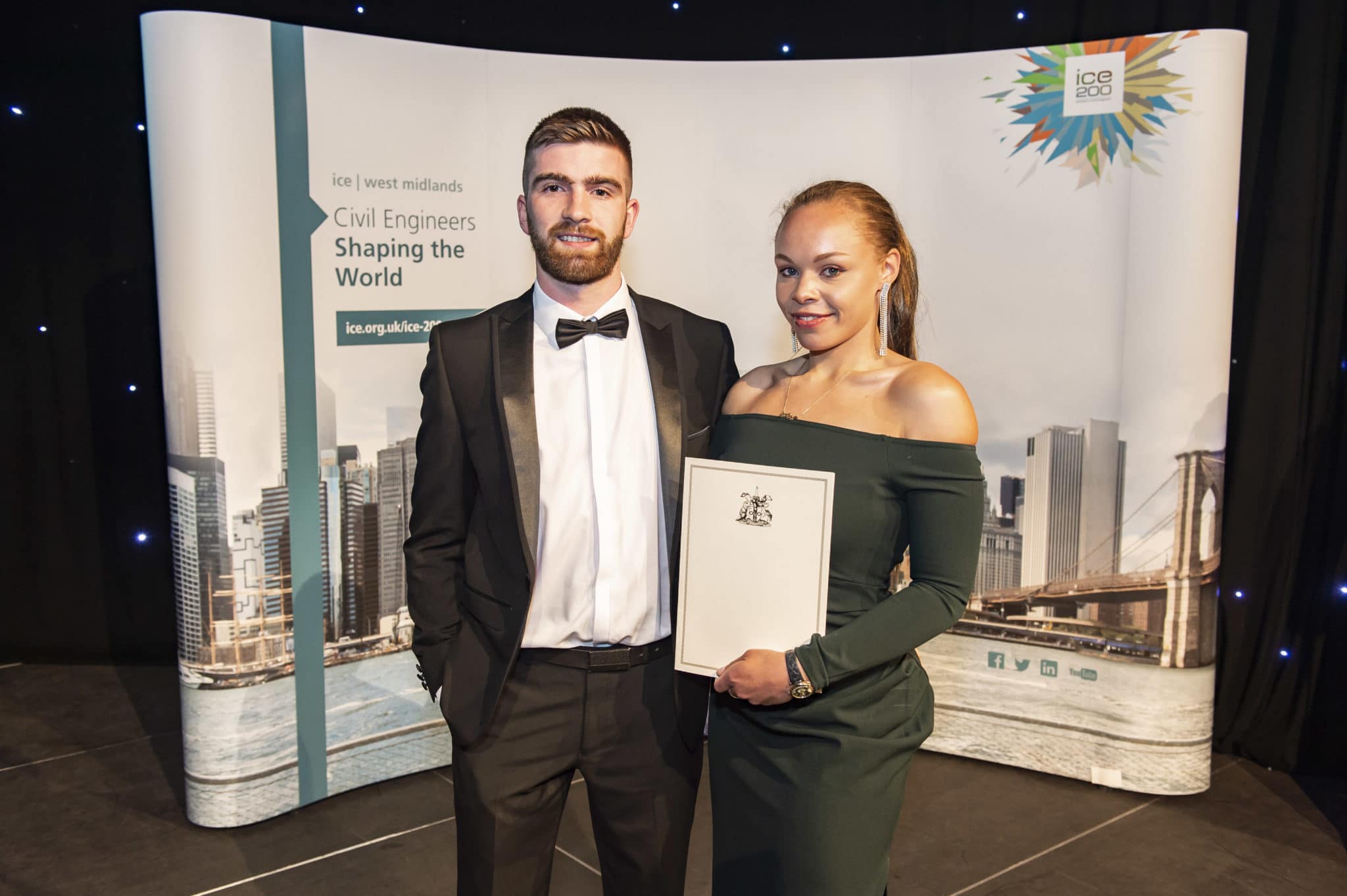 students at award ceremony