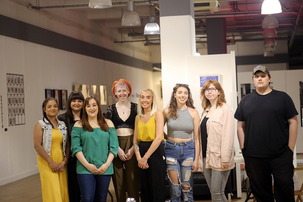 art exhibition students