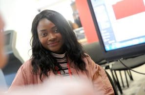 student at our advice days