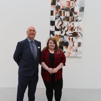 College Principal John Callaghan and Hannah