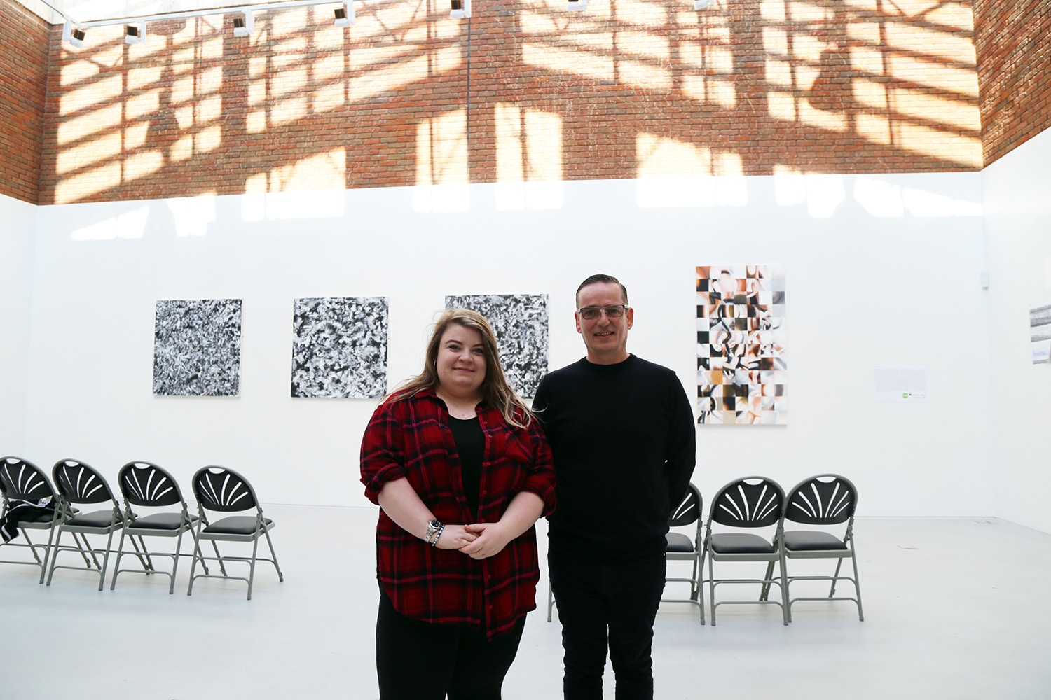 Hannah and Darrel at the Formative exhibit.