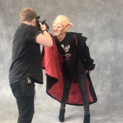 Hair & Media Make-Up model being photographed