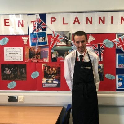 Adam King and a board