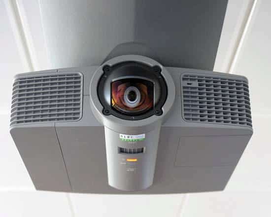 Projector attached to ceiling