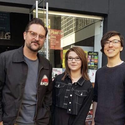 Jemma with tutors Dan and Matt.