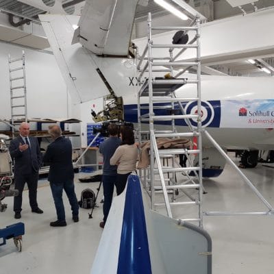 The Principal being filming by aircraft