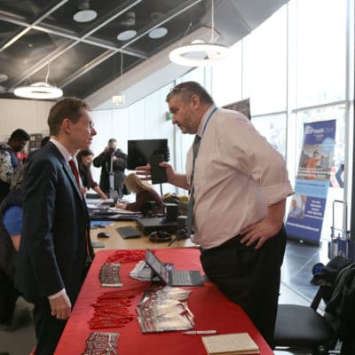 west midlands mayor Andy Street looks at venue