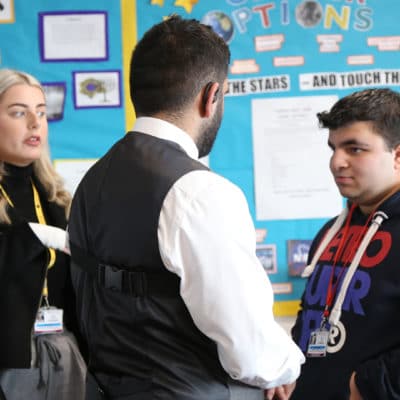 Sophie and fellow student discussing role play response