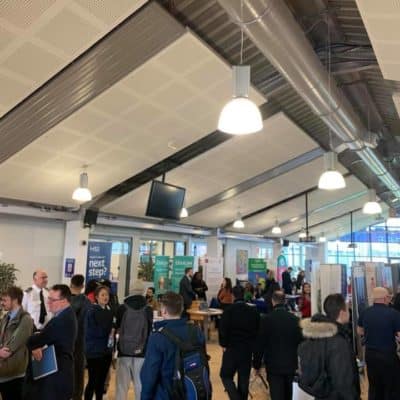 link space full of students