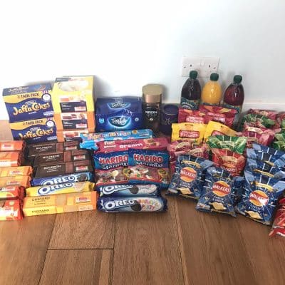 Packages of items to go in Kim's boxes