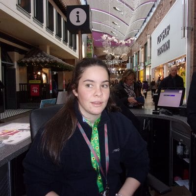 Jess Nuri at the kiosk in Touchwood