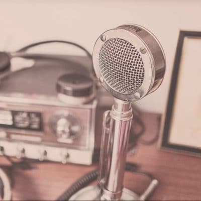 Microphone on a desk