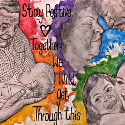 Sakina's drawing of different generations coming together