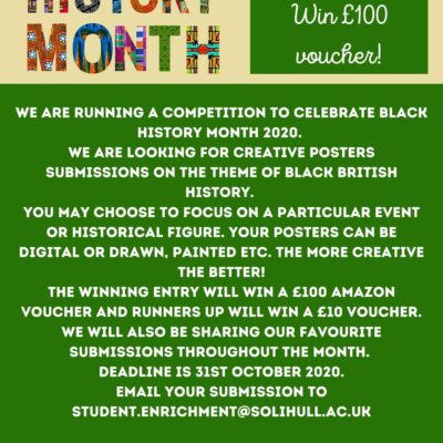 A poster competition for Black History Month