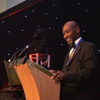 Lionel - First Year (2015/16) as Chair opening the CIBSE West Midlands (WM) Annual Dinner at the ICC in December.