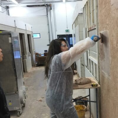 Rachel Arnold plastering