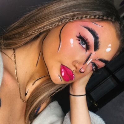 Freya's pop art makeup