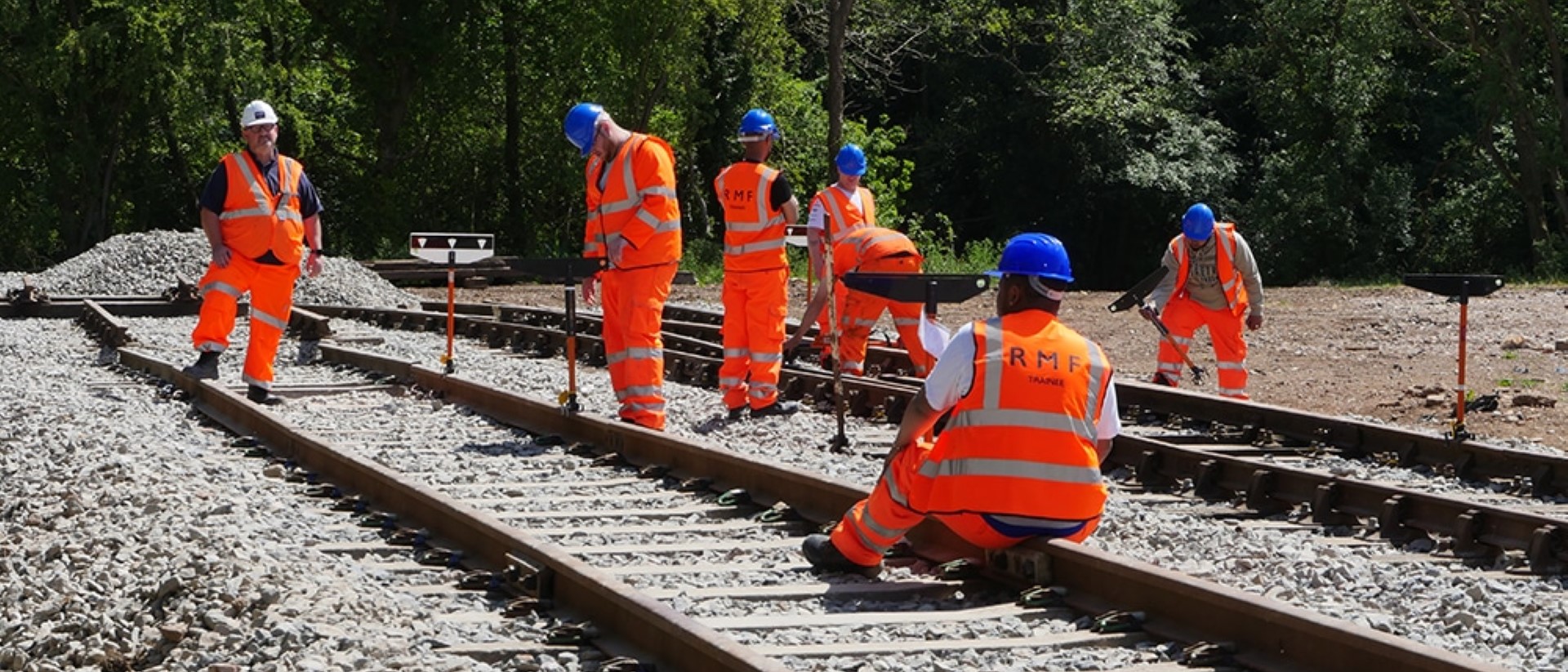 Solihull College in partnership with RMF Construction railway workers