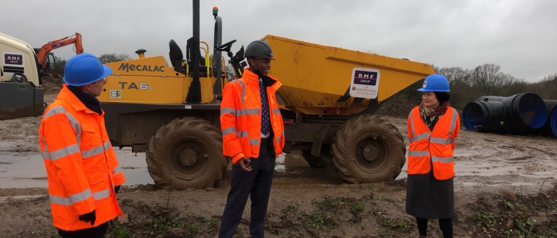 Solihull College in partnership with RMF Construction students on site