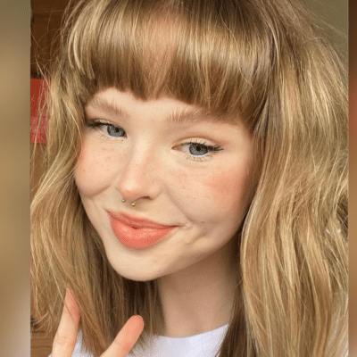 Eliza, a cropped portrait of her face