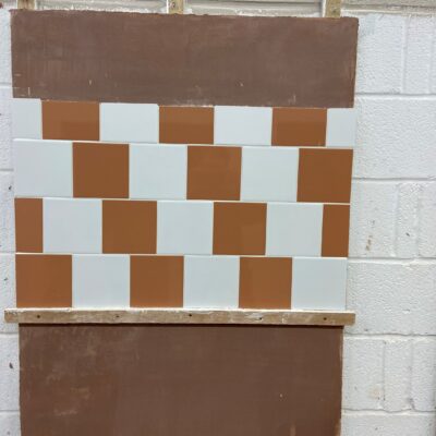 Students Tiling wall