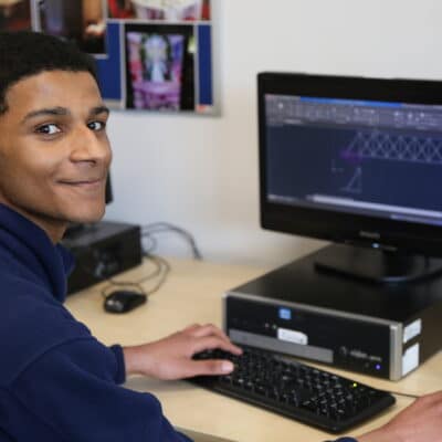 ICE Technician Award winner Kaeden at Solihull College