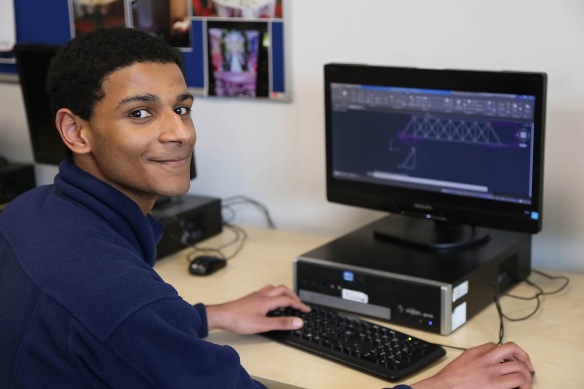 ICE Technician Award winner Kaeden at Solihull College