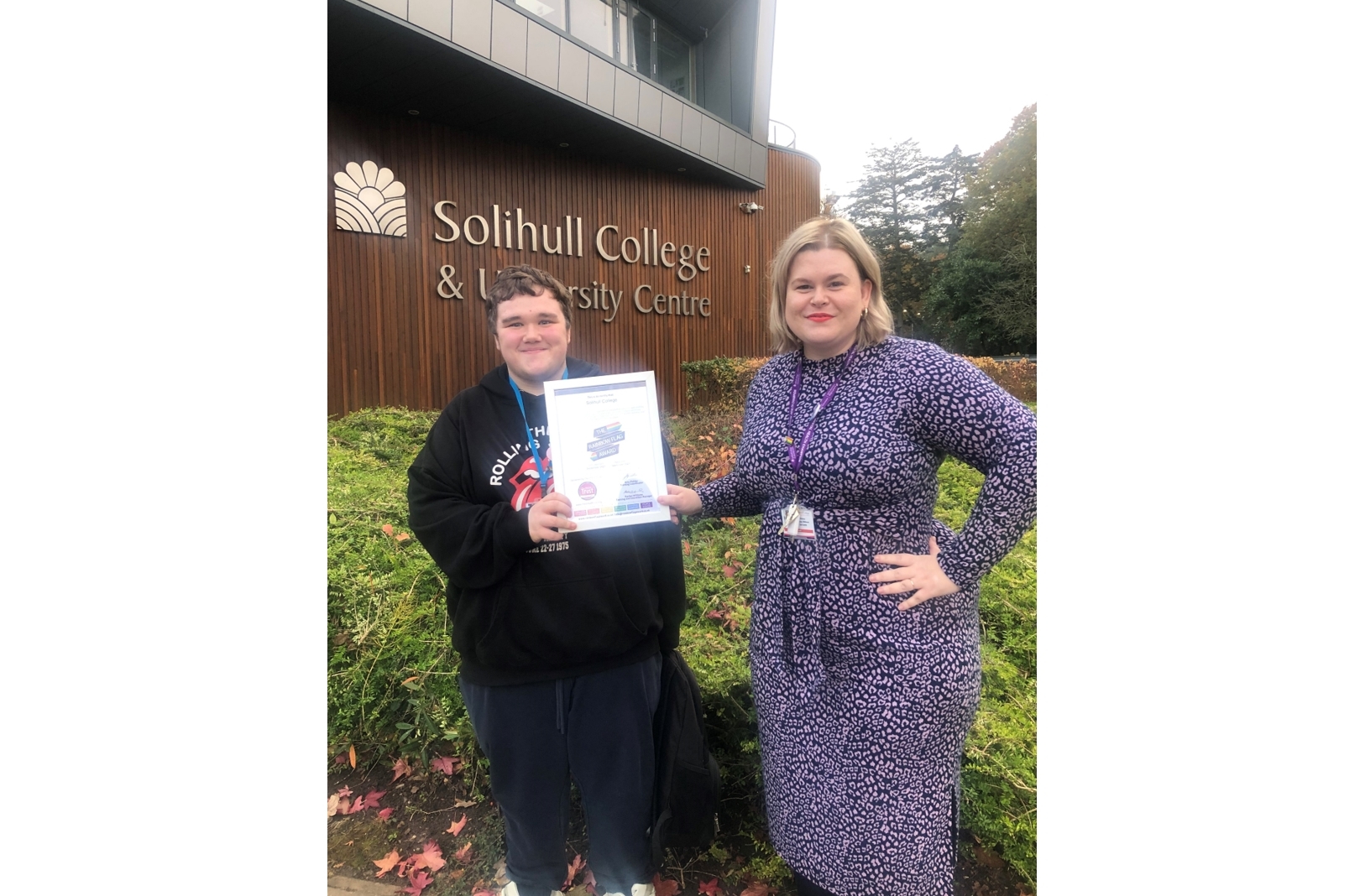 Will Pullen and Grace Wynne Willson at Solihull College