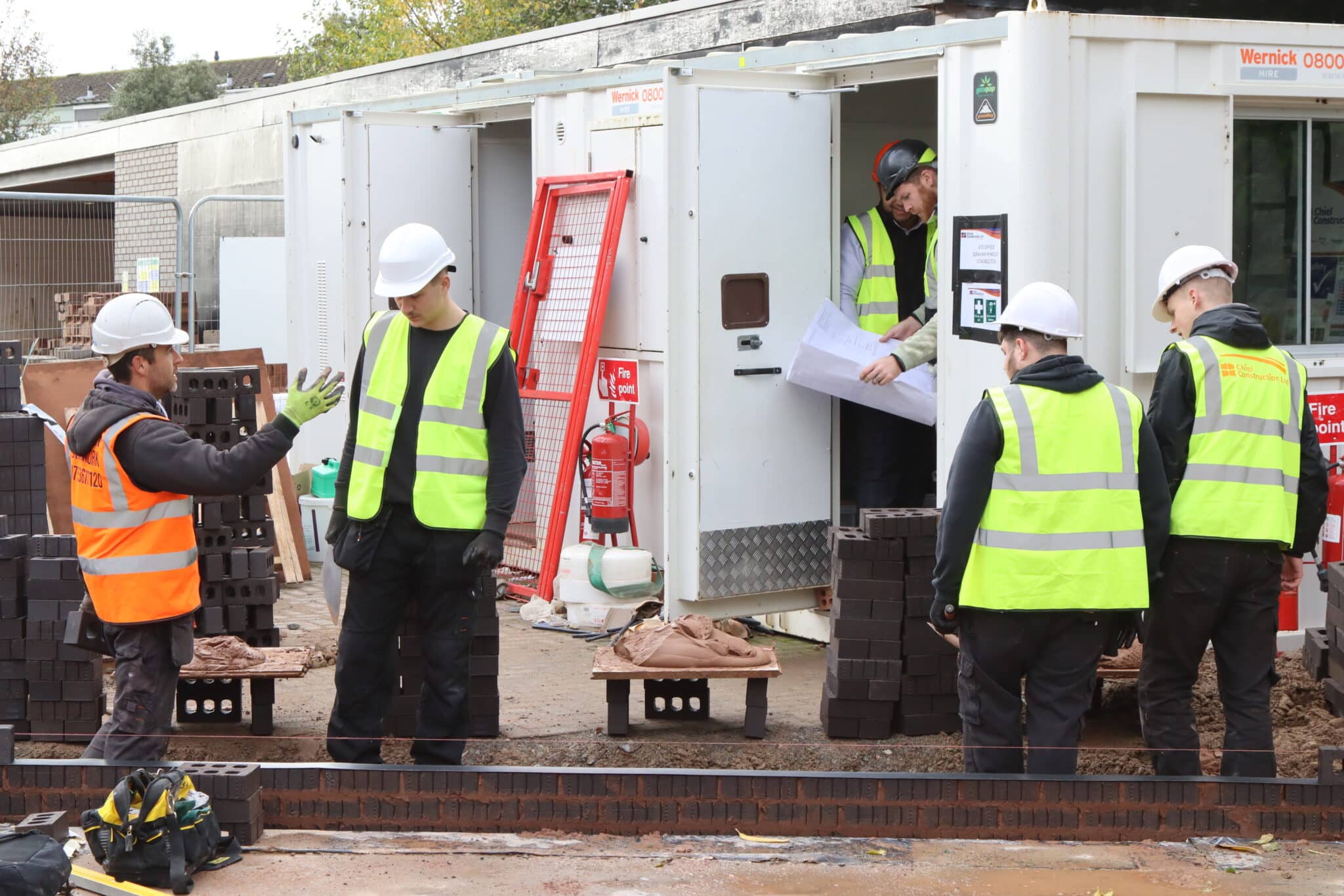 Students get hands-on with creation of new bricklaying workshop