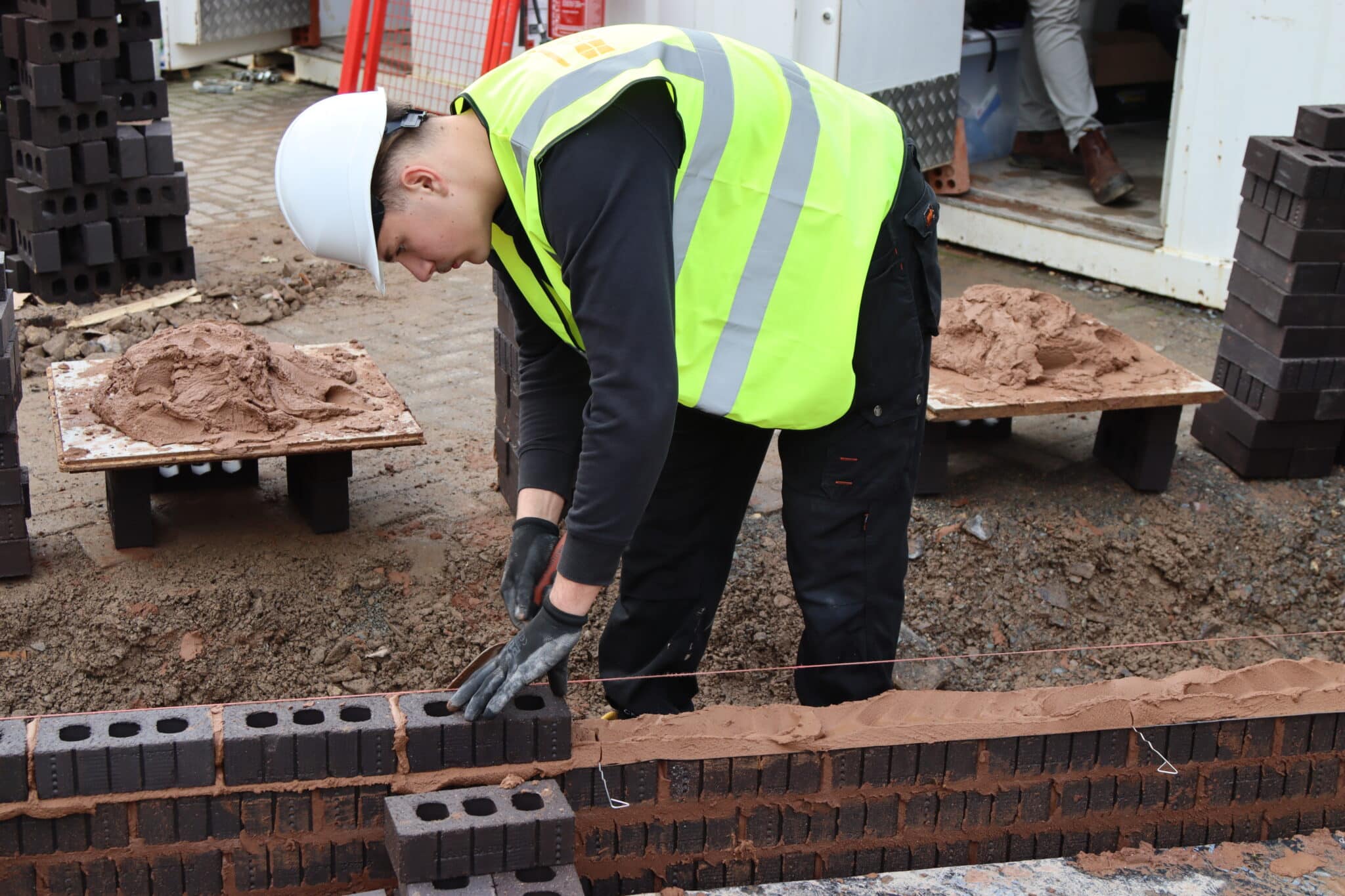 Students get hands-on with creation of new bricklaying workshop