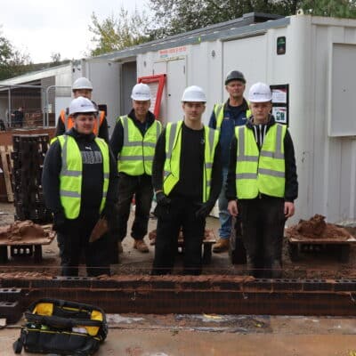 Students get hands-on with creation of new bricklaying workshop