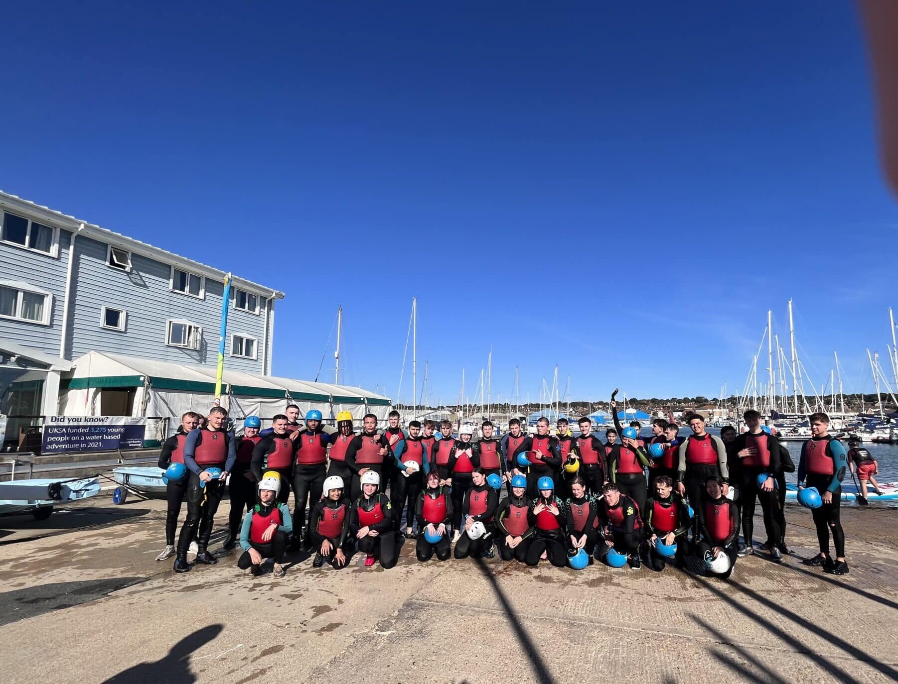 photo of the Public Services students in the harbour