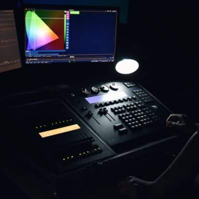 pic of a sound mixing desk