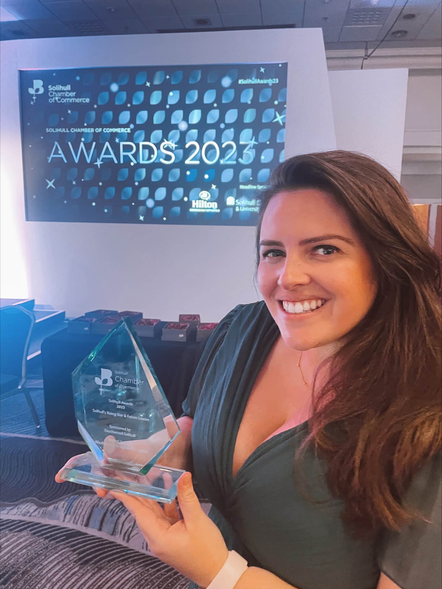 Rachel with her award