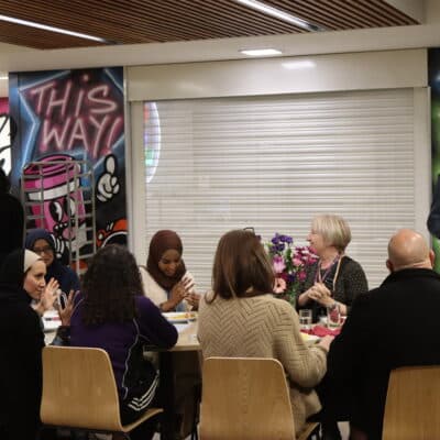 Solihull college staff and students at Iftar dinner