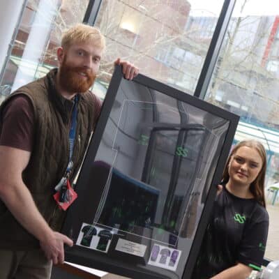 the winning design in a display cabinet