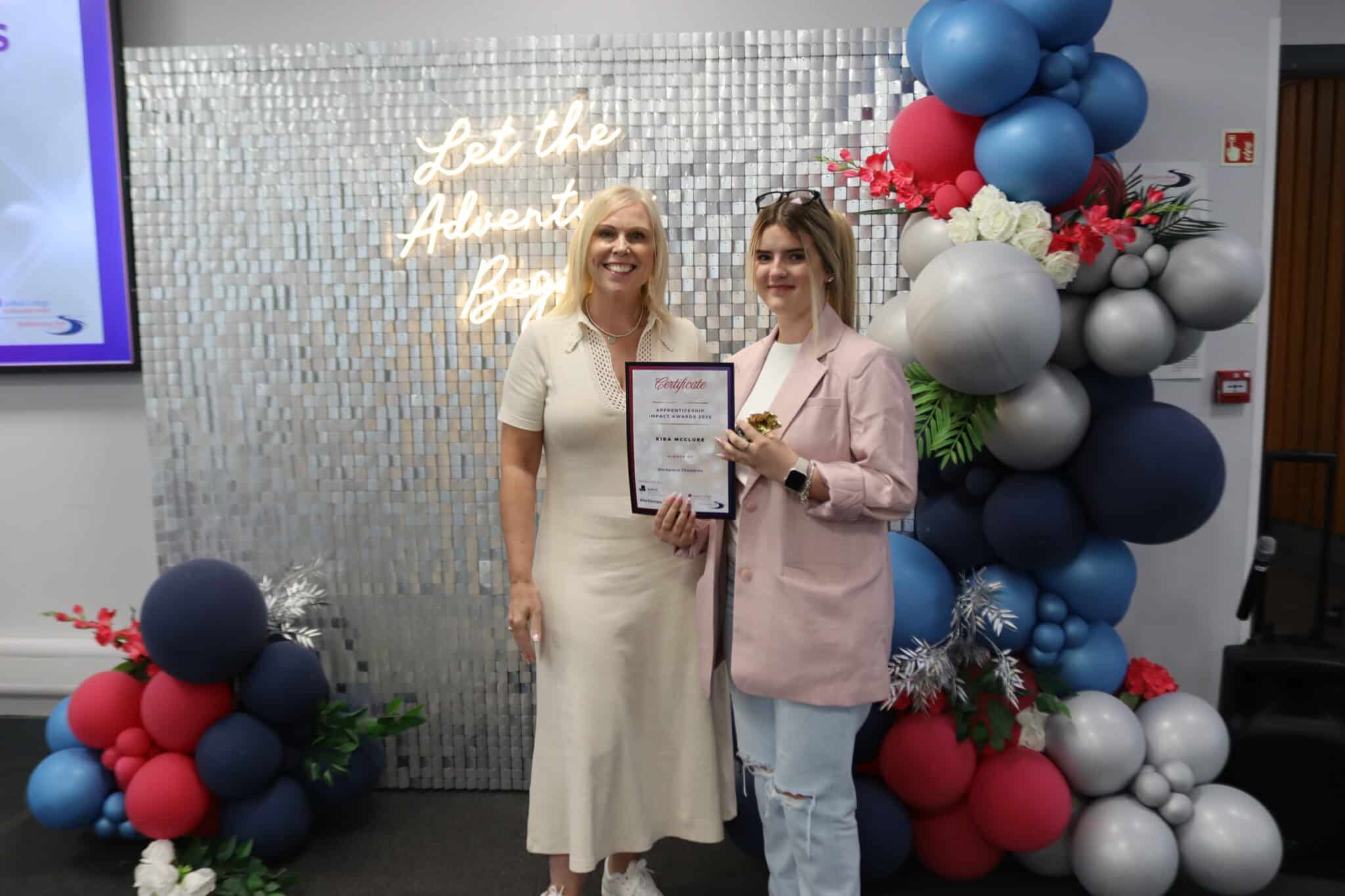 Solihull college apprentice accepting awards