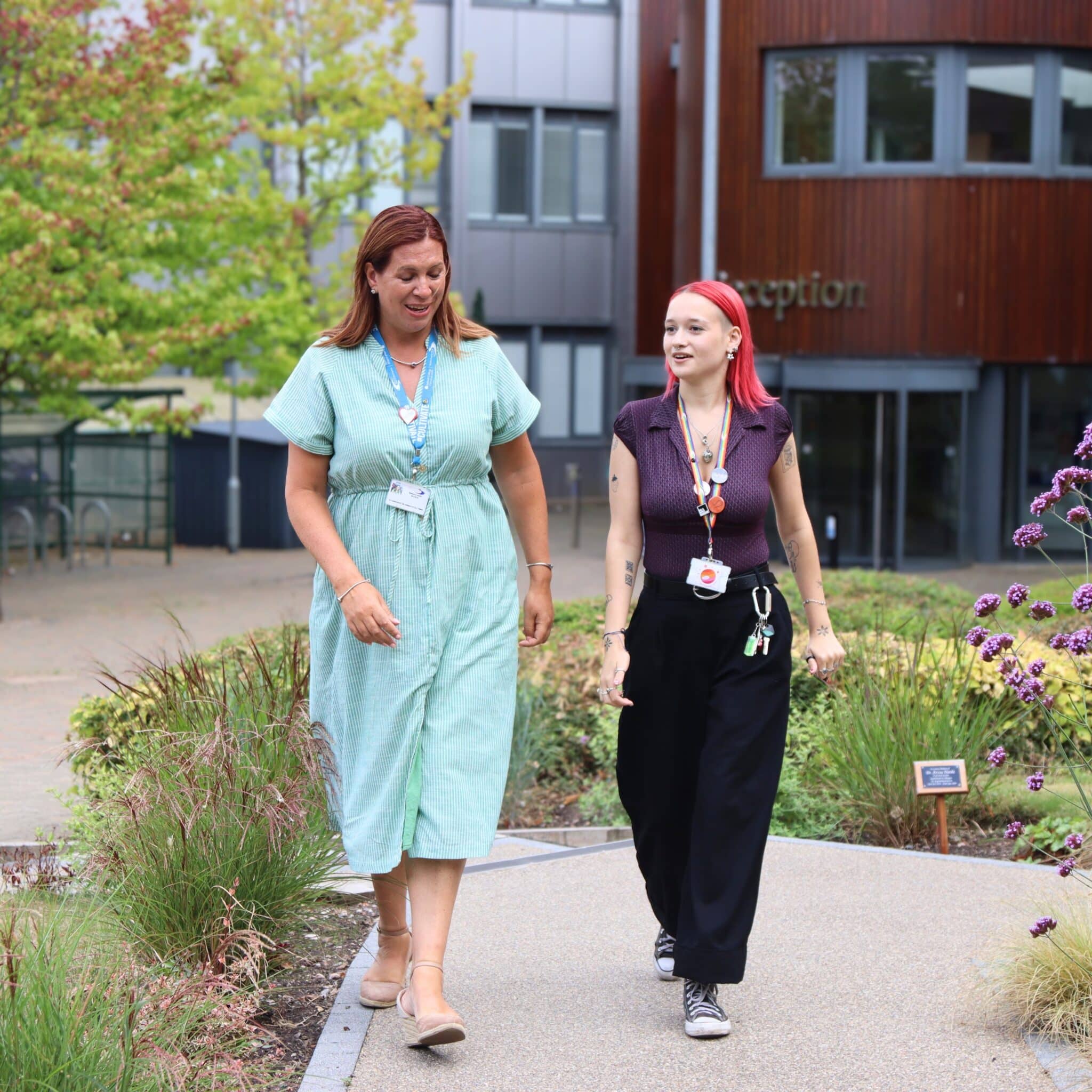 sasha and principal walking