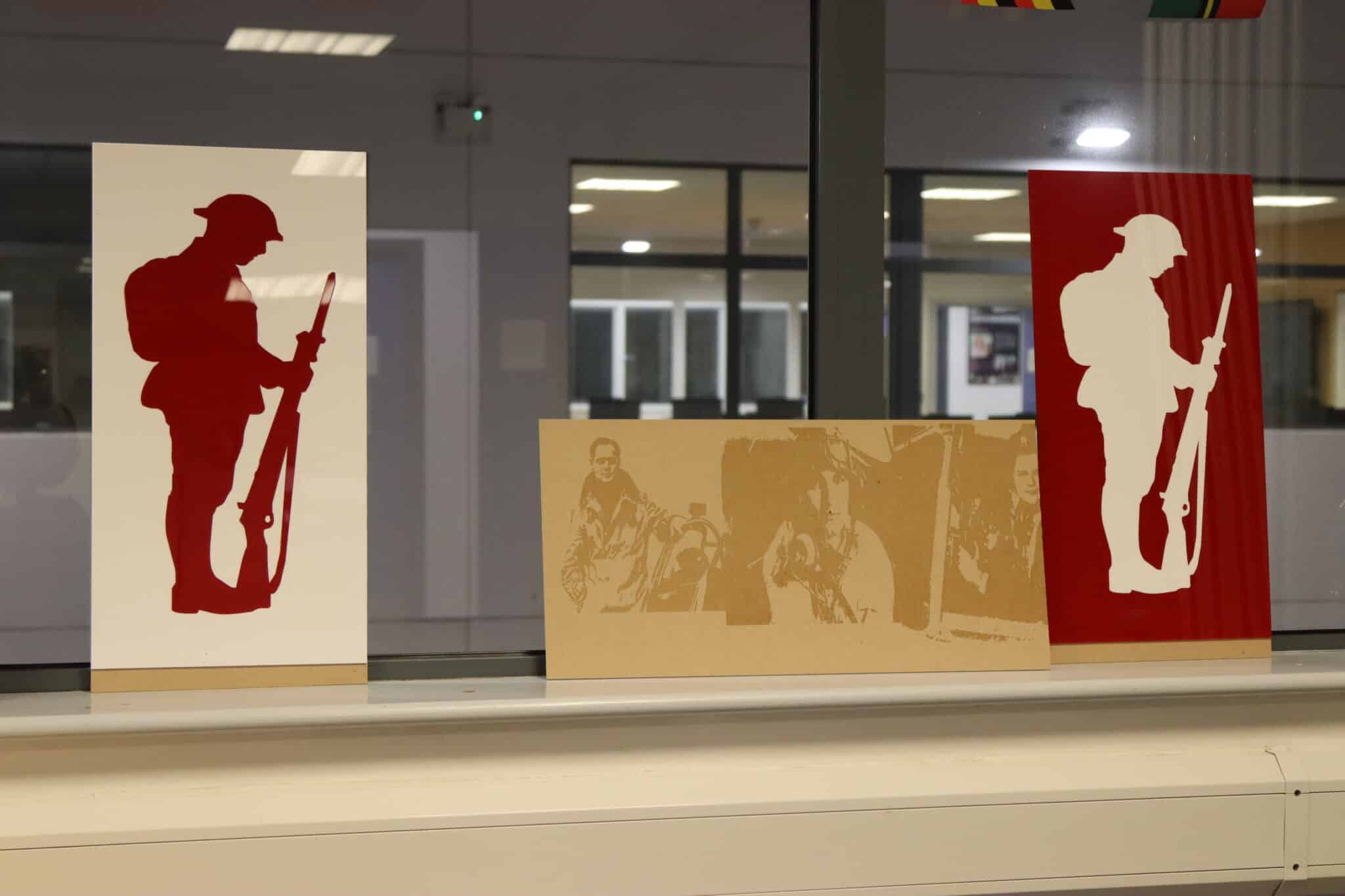 Solder images created by Level 3 Engineering students with laser cut technology