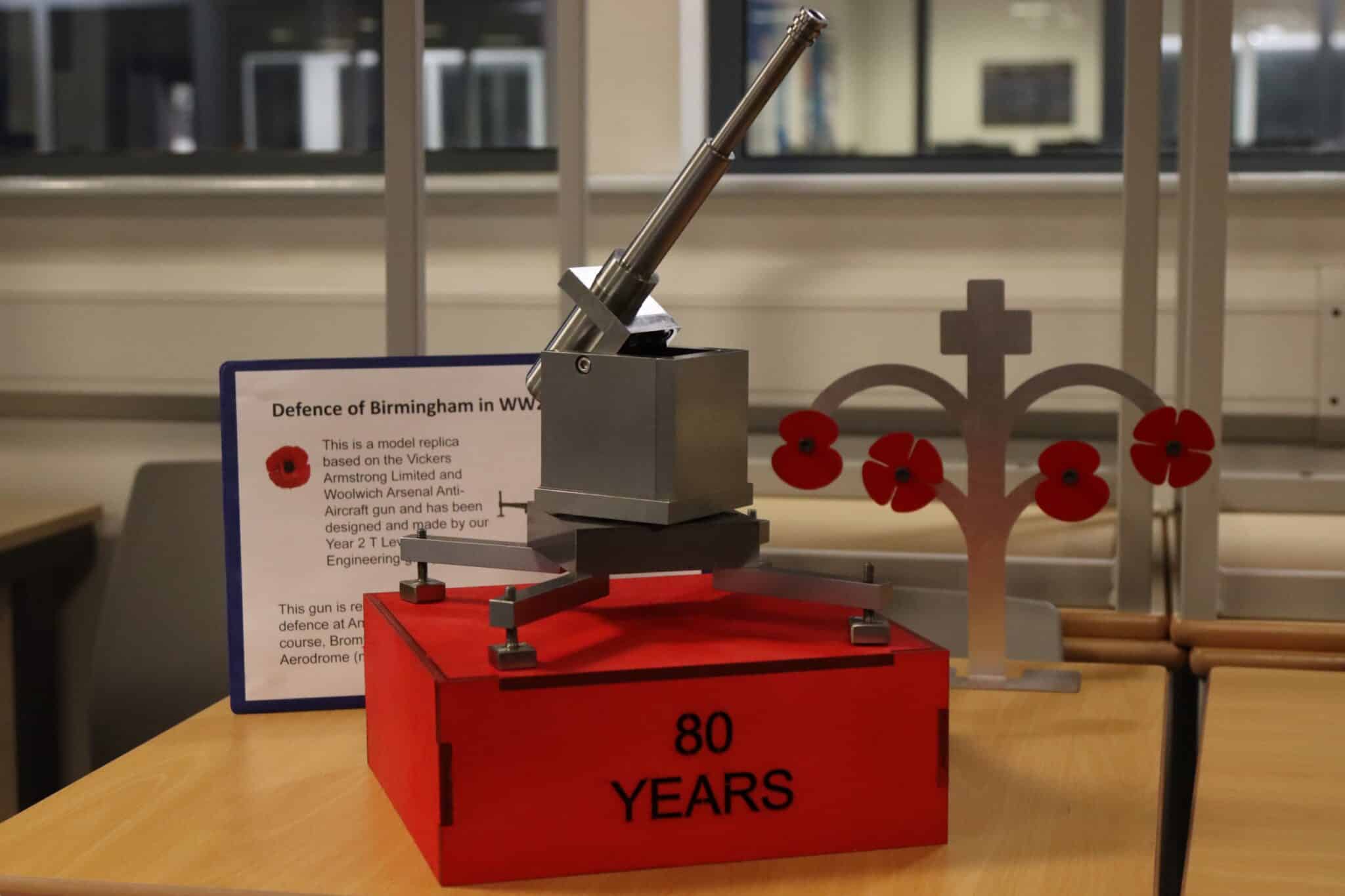 Anti-aircraft gun - T-Level project created in the main engineering workshop