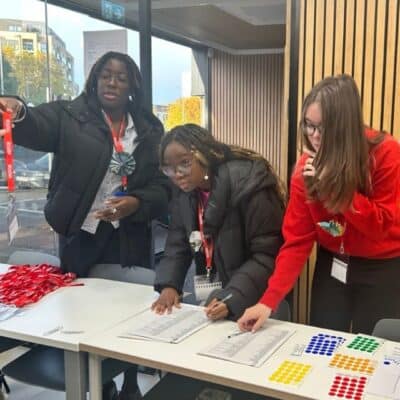 Solihull college students completing task together