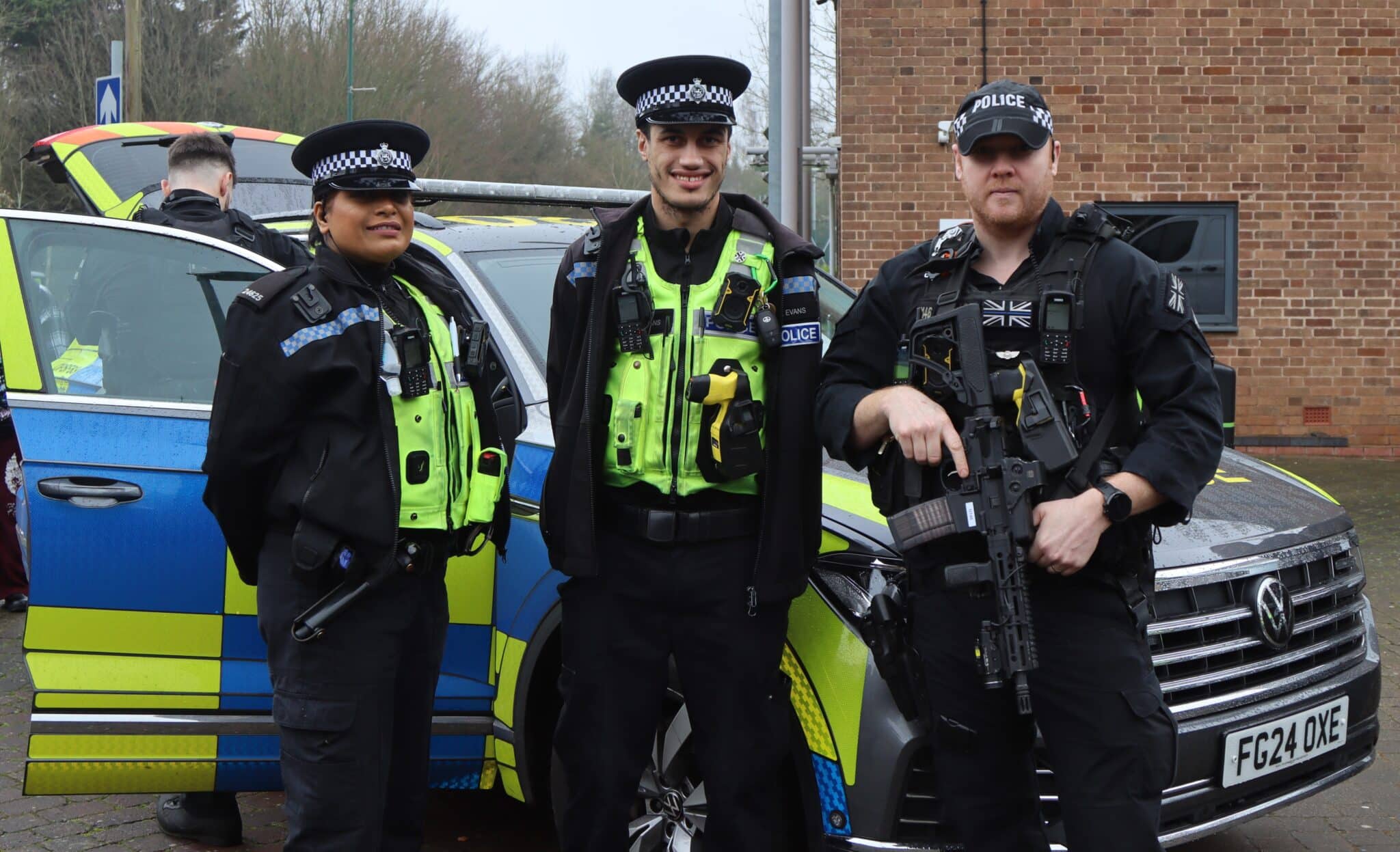 armed police visiting the college