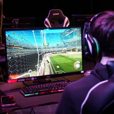 Solihull College Esports students during competition