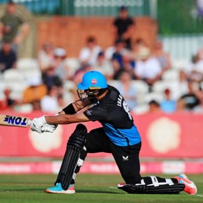 Solihull College Sport student playing cricket