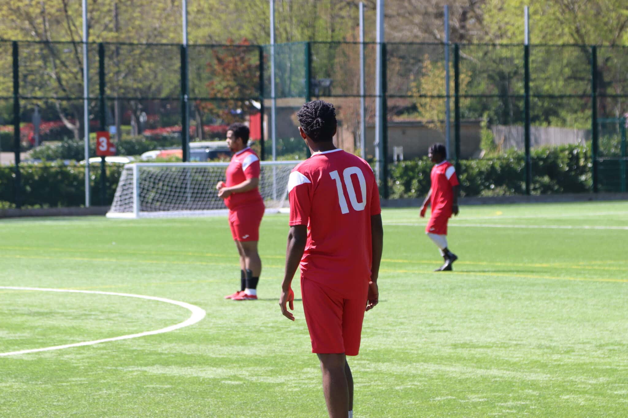 Shots of the college vs college football match