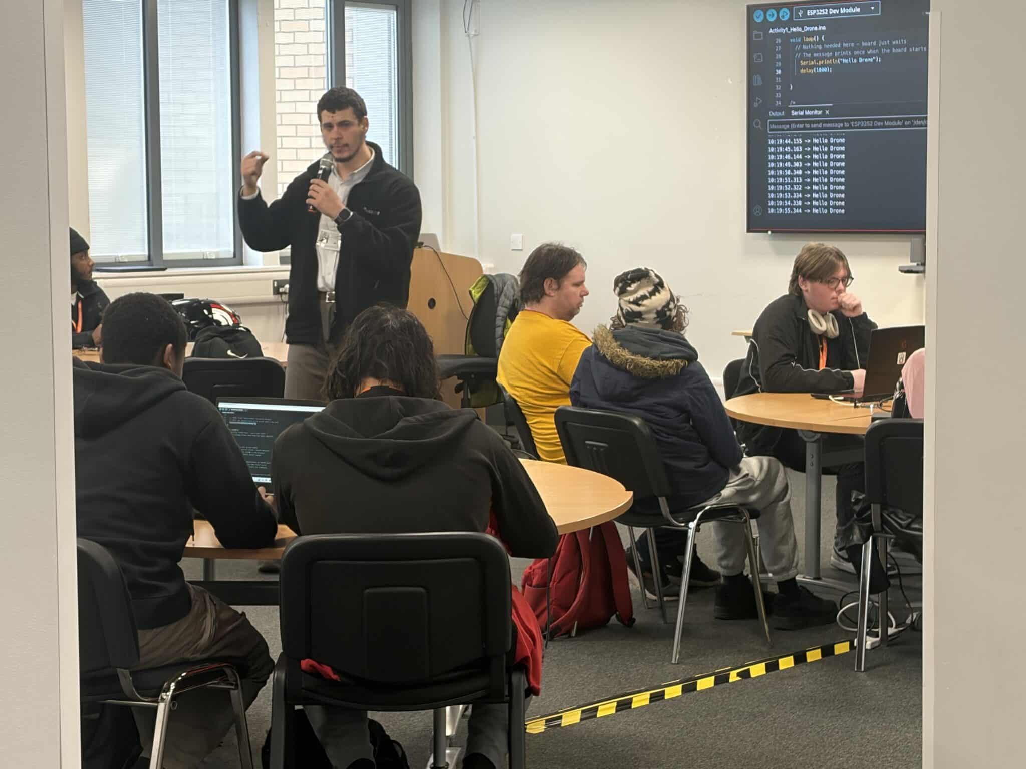 Drone workshop takes computing students’ skills to new heights