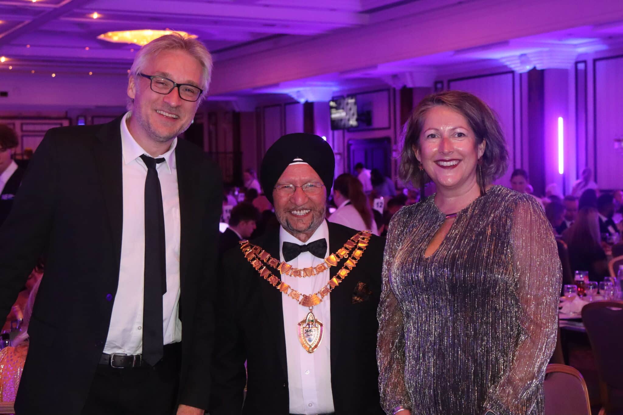 College staff with the Mayor of Solihull, Councillor Sardul Singh Marwa MBE JP